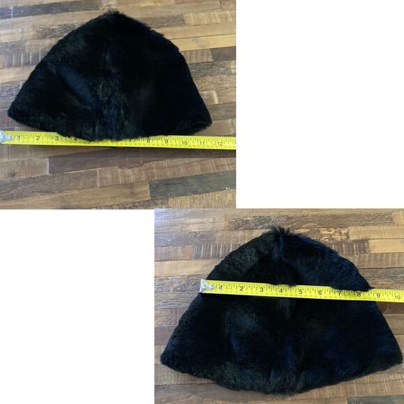 Vintage 1950s Betmar Black Mink Fur Hat – Mid-Century Winter Beanie Cloche - Picture 3 of 5